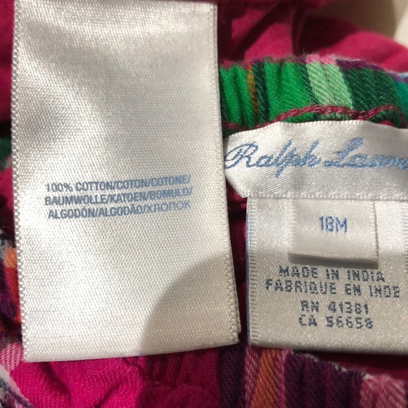 Hot pink plaid 18M dress w/bloomers worn once RL - Picture 8 of 8